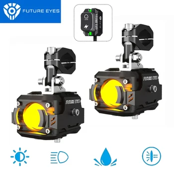 Futuro olhos f150 motocicleta led holofote luz de nevoeiro luz auxiliar para bmw r1200gs r1250gs adv yamaha tenere 700 tracer 900