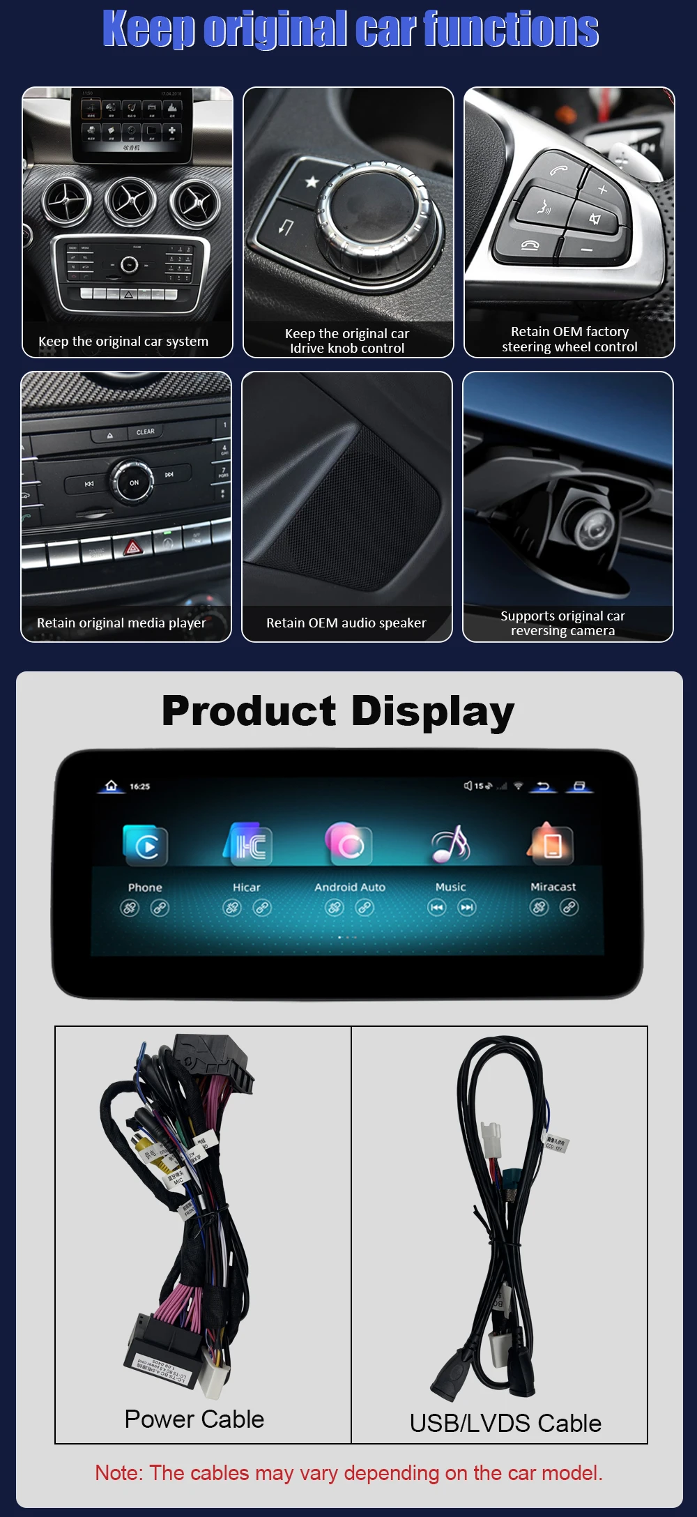 10.25“ Linux Autoradio For Mercedes Benz CLS Class W218 X218 2010-2018 Multimedia Player Wireless Carplay Android Auto BT GPS