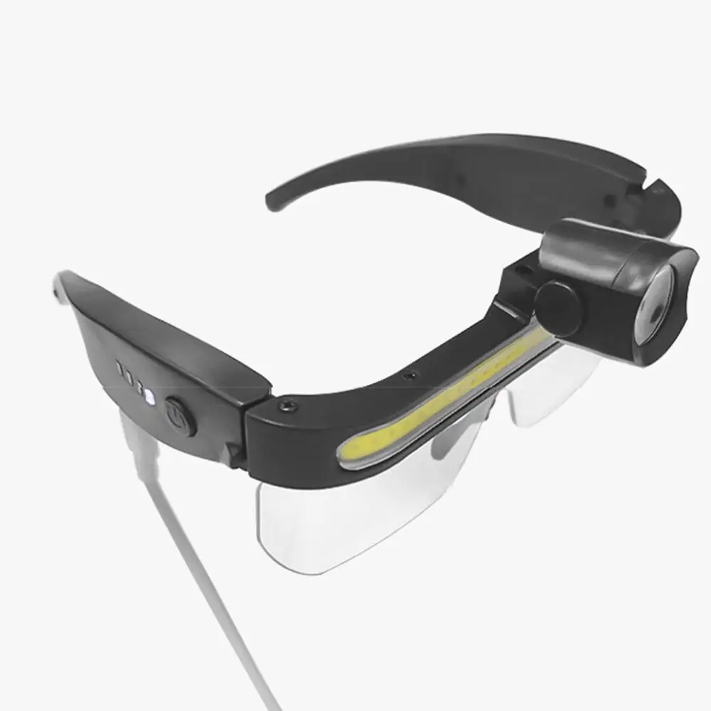 Lunettes de projecteur à vue complète, phares Led multifonctionnels, lunettes de lumière confortables, lunettes de chargement Usb pour le travail