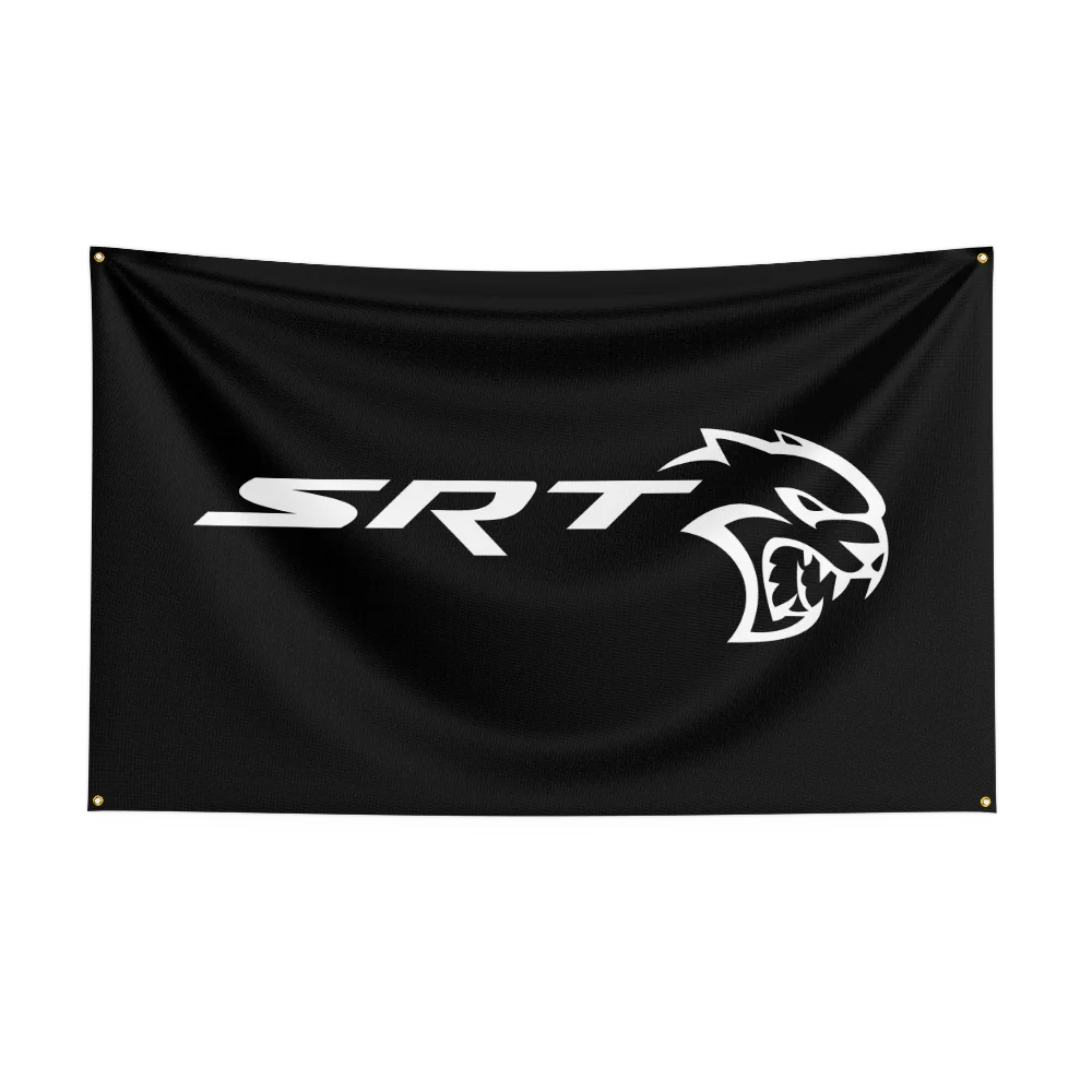 D-Dodge +SRT Flag Professional Car Motorcycle Flag Polyester Digital Printing Cars Flagge Banner For Decoration Garage