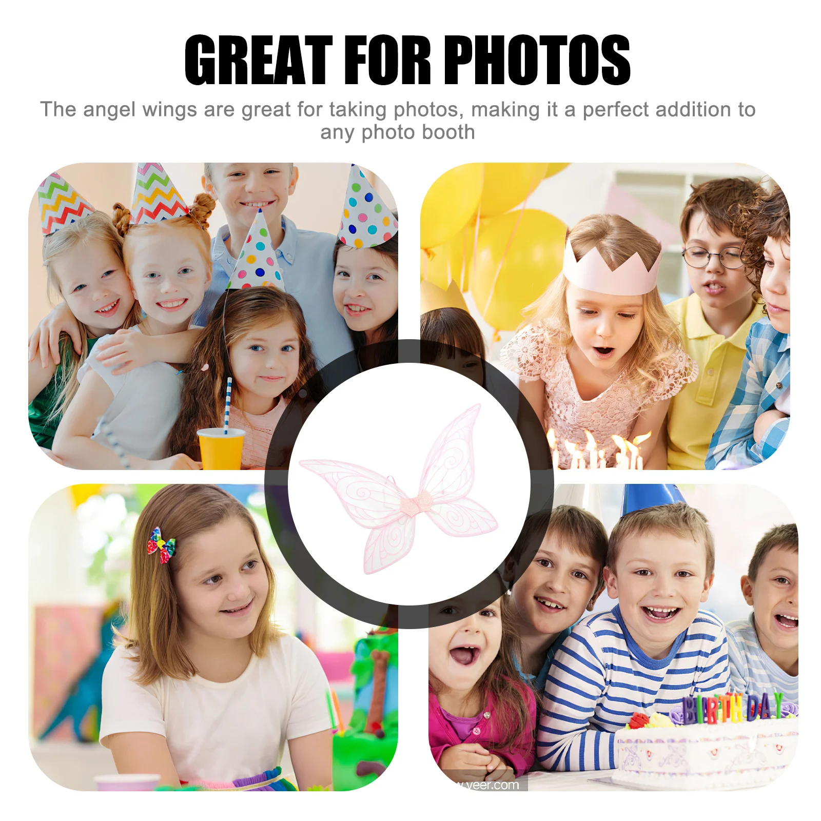 Ali pieghevoli Ala di farfalla Prop Leggero portatile per adulti Festa Cosplay Photo Booth Decor Costume ala d'angelo