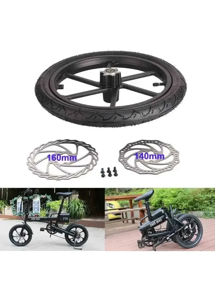 AliExpress NONE OPGT Motorcycle 16 inch Wheel 16x1.75 Tire Disc Brake Aluminum alloy Rim For Electric Scooters E-bike Folding Bicycles Accessori