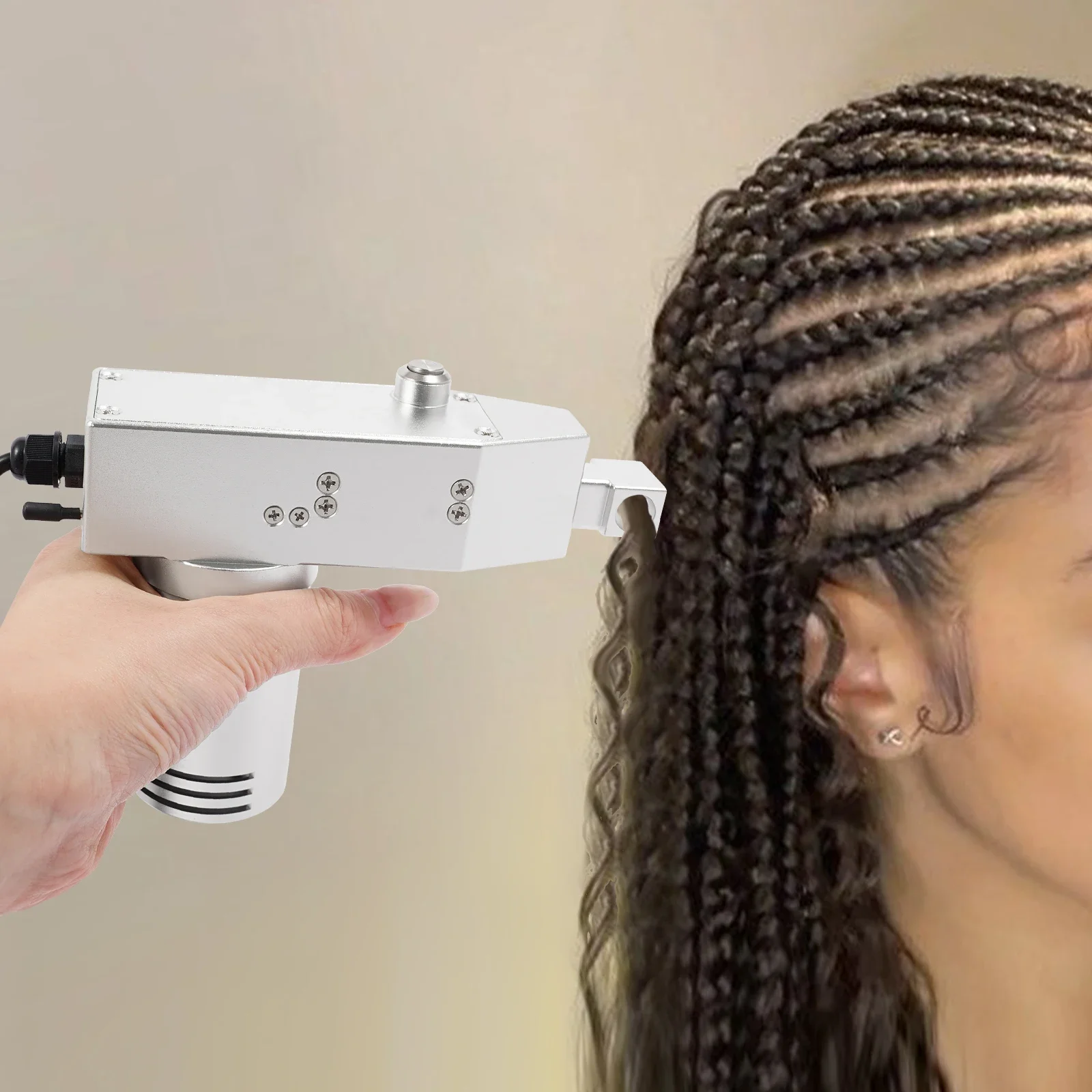for Dreadlocks Machine,7 Speeds Adjustable Portable Dreadlocks Maker Automatic Silver Dreadlocks Maker,110V Hair Braids Tools