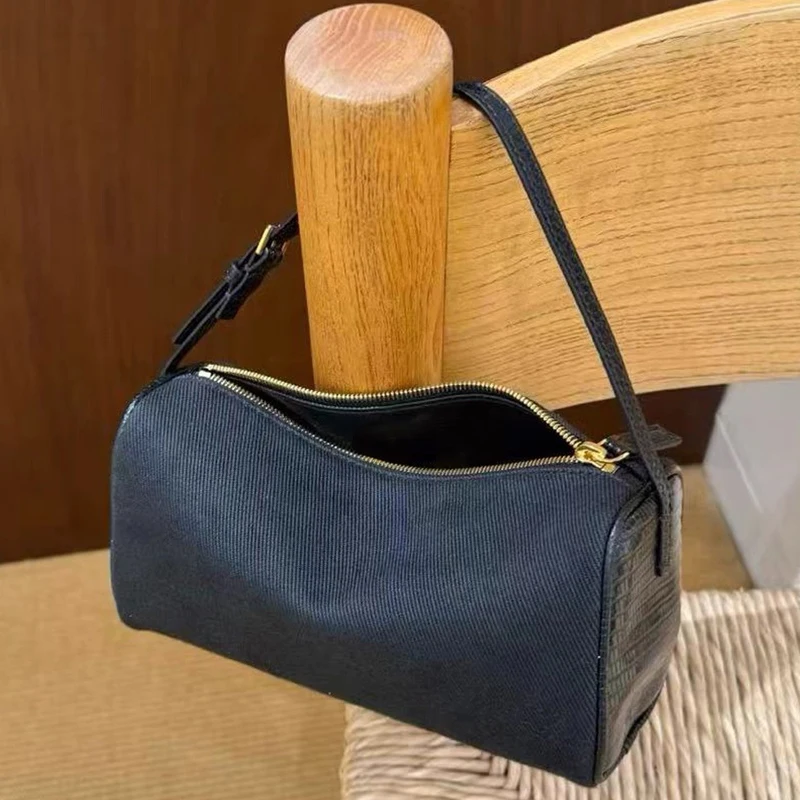 Classic Genuine Leather Mini Box Bags For Women Luxury Designer Handbag Purses 2026 New In Canvas With Cowhide Underarm Shoulder