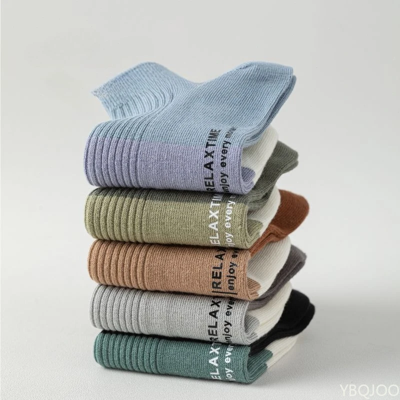 

5 pairs of men's short socks sweat absorbing breathable low cut cotton contrasting color men's spring sports short tube socks ﻿