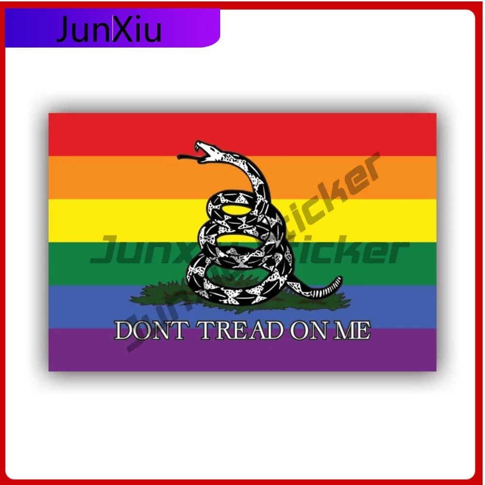 Rainbow Flag Dont Tread On Me Flag Sticker Uv Protected Decals State Flag Patriotic Car Sticker Vinyl Decal Die Cut Sun