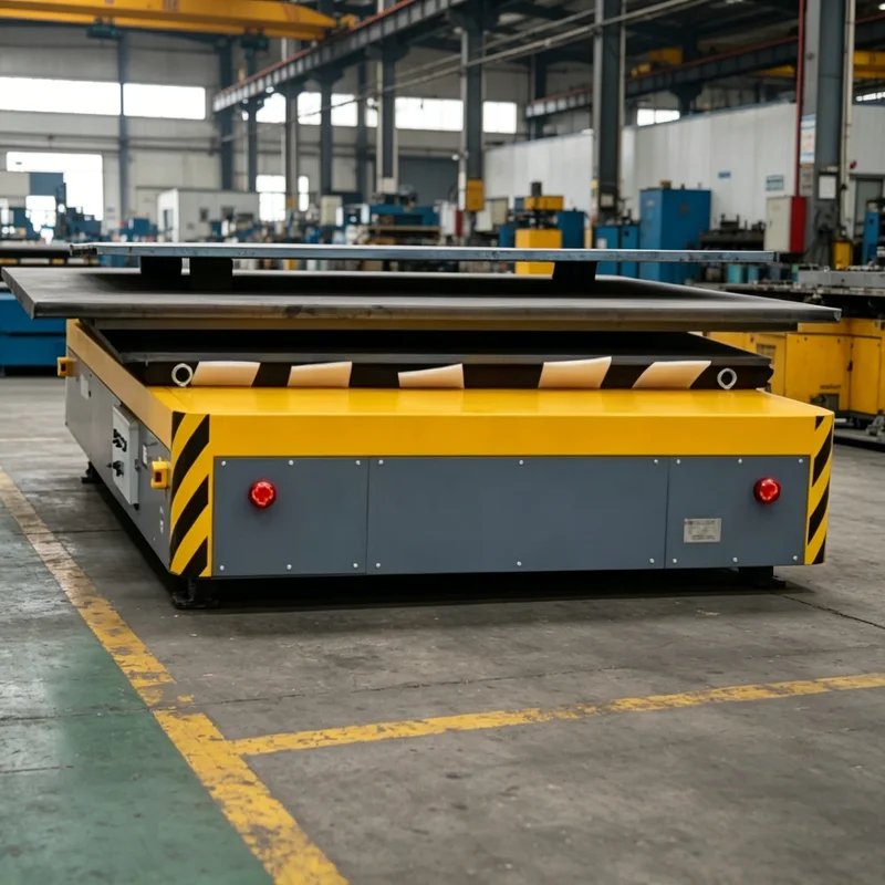4-Wheel Steering Trackless Battery Transfer Cart, Remote Control Heavy Duty for Industrial Material Moving