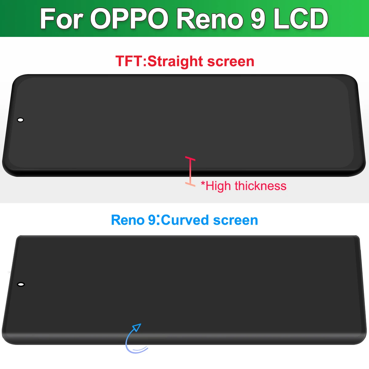 reno9 Display for Oppo reno 9 PHM110 LCD Display Touch Panel