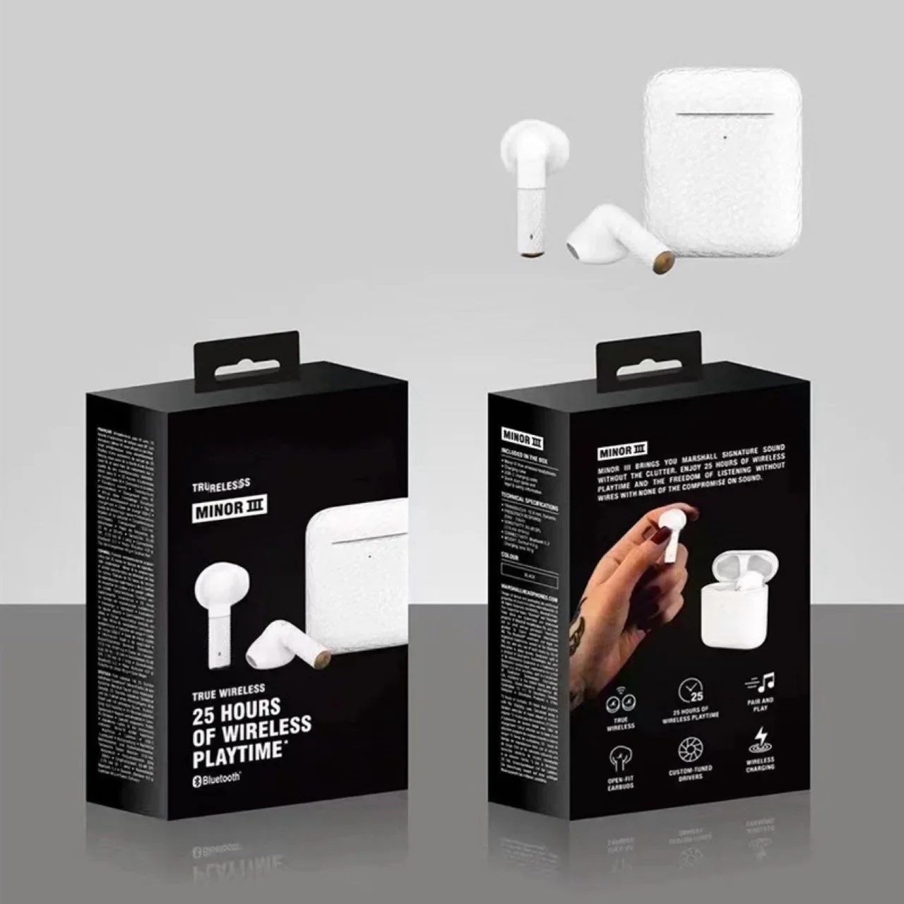 Earphone Bluetooth Bass Berat Tahan Air Mini In-Ear Nirkabel Sejati Baru