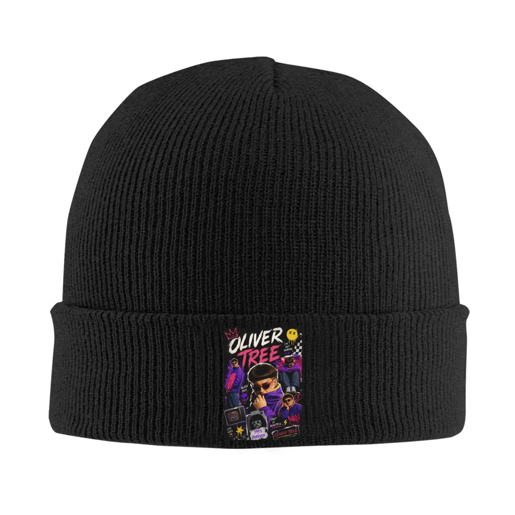 RIP Oliver Tree Memorial Knitted Caps Women's Men's Beanie Winter Hat Acrylic  Crochet Cap