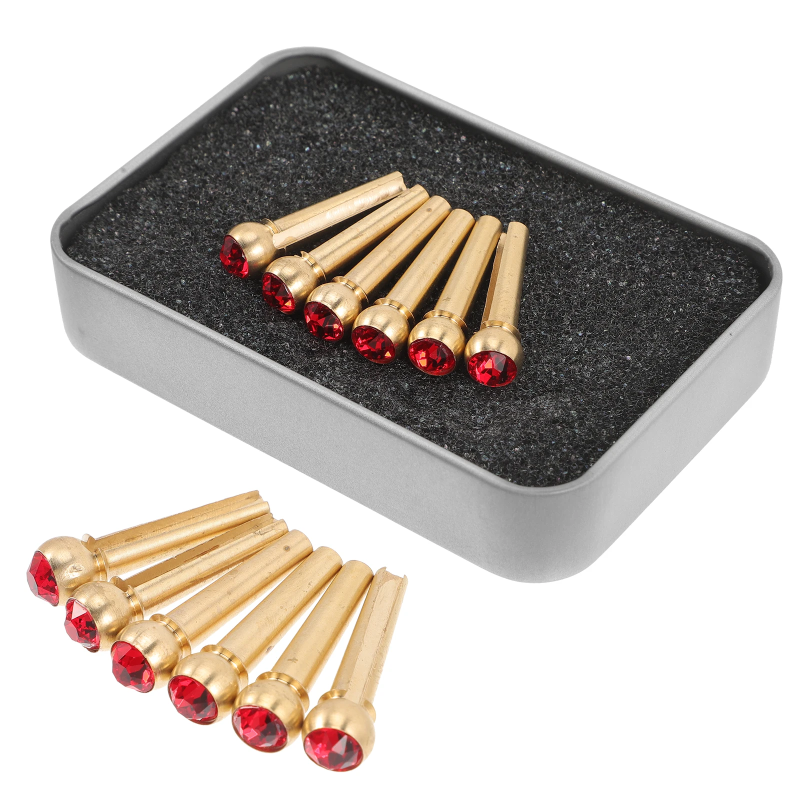 

6 Pcs Guitar String Pegs Copper Durable Practical Lightweight Guitar Parts Accessories Bridge Pins Fixing Nails Tuning Pegs
