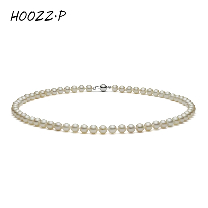 

HOOZZ.P Natural Freshwater Pearl Necklace Fine Jewelry For Women Silver 925 Jewelry 2022 Elegant Gift White 6-7mm AA Quality