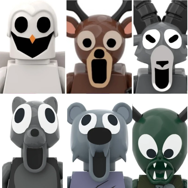 

Hot Combo Set 99 Nights in The Forested Deer Owl Goat Animal Man Monster Building Blocks Model Assembled Kids Birthday Toys Doll