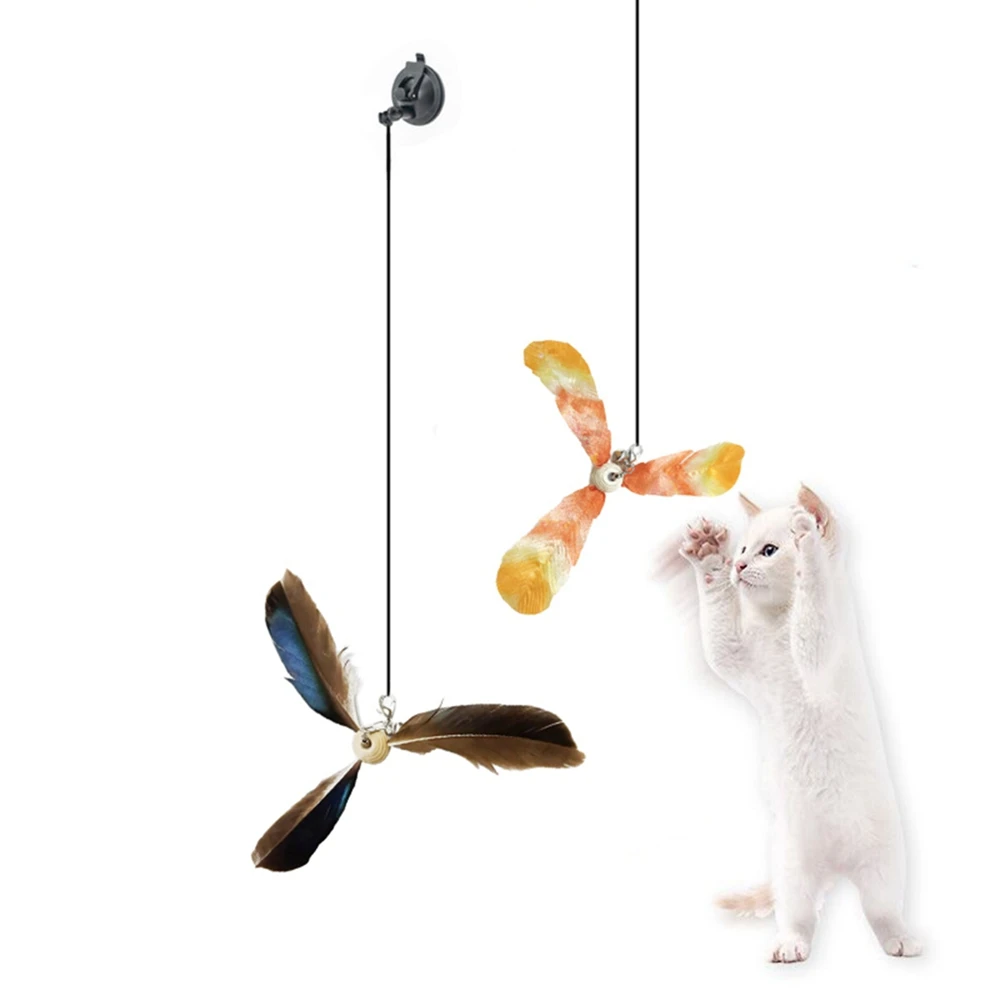 Cat Feather Toy Accessories Simulation Bird Mouse Cat Toy with Bell Interactive Kitten Toys for Cats Refill Replacement Products