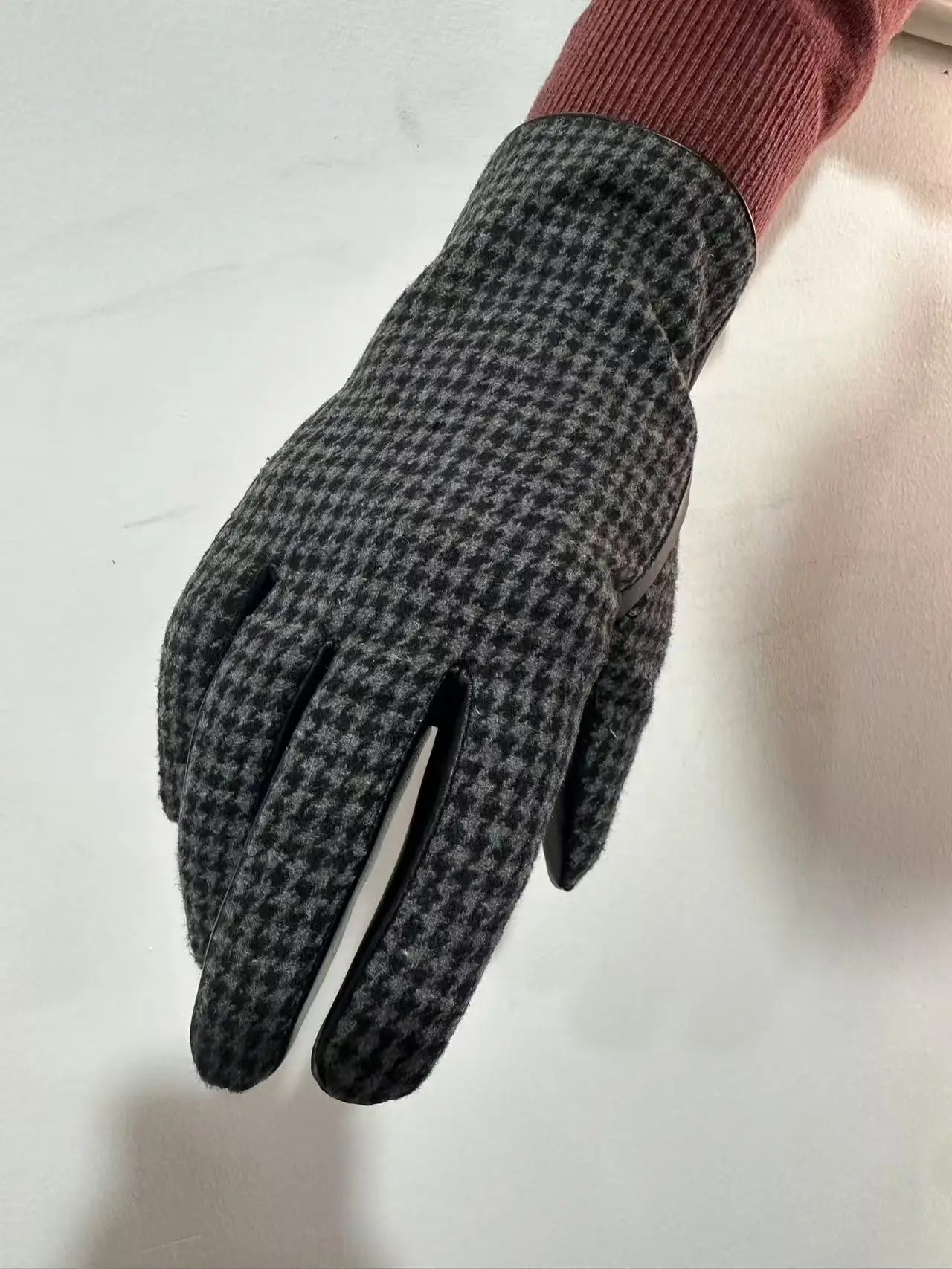 Little goatskin driving touch screen gloves warm autumn and winter men