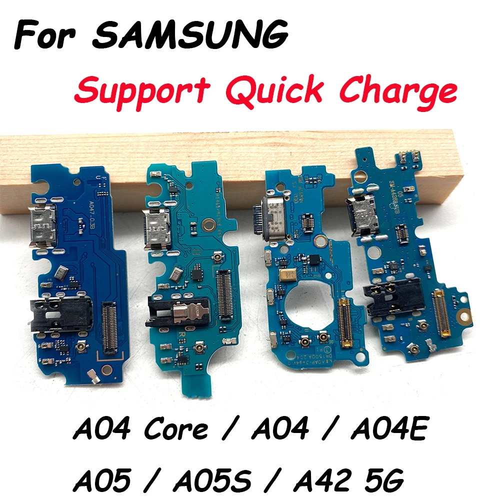 USB Charging Port Board Flex Cable Connector Parts For Samsung A04E A04 Core A05 A05S A14 4G A145P A14 5G A146 Microphone Module