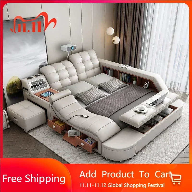 

Эстетическая кожаная техническая кровать, многофункциональные кровати, массажные современные роскошные итальянские универсальные мебели Muebles Para El Hogar, мебель для салона