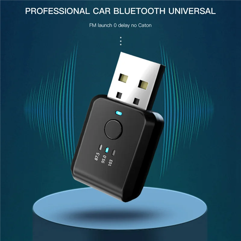 

4X FM-передатчик, автомобильный беспроводной Bluetooth 5,1, радиомодулятор, автомобильный комплект, аудиоадаптер громкой связи, без задержки, без шума