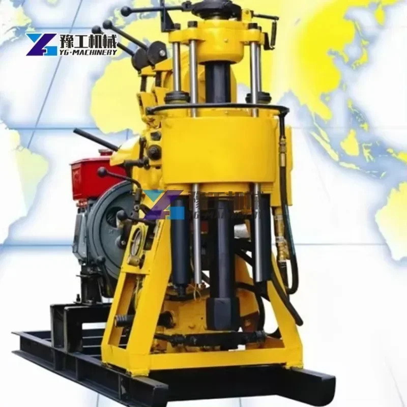 100m 150m 200m Small Water Well Drilling Rigs Diesel Water Well Drilling Rig with Parts