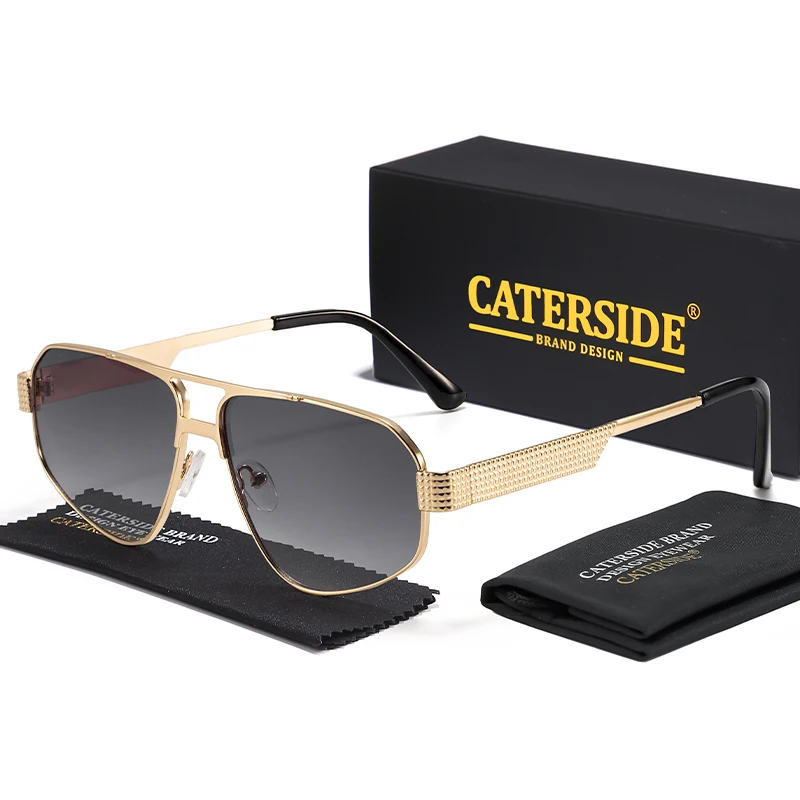 

Солнцезащитные очки CATERSIDE Luxury Metal Pilot: ретро-классика для мужчин и женщин, для путешествий, пляжа, активного отдыха, летние модные очки
