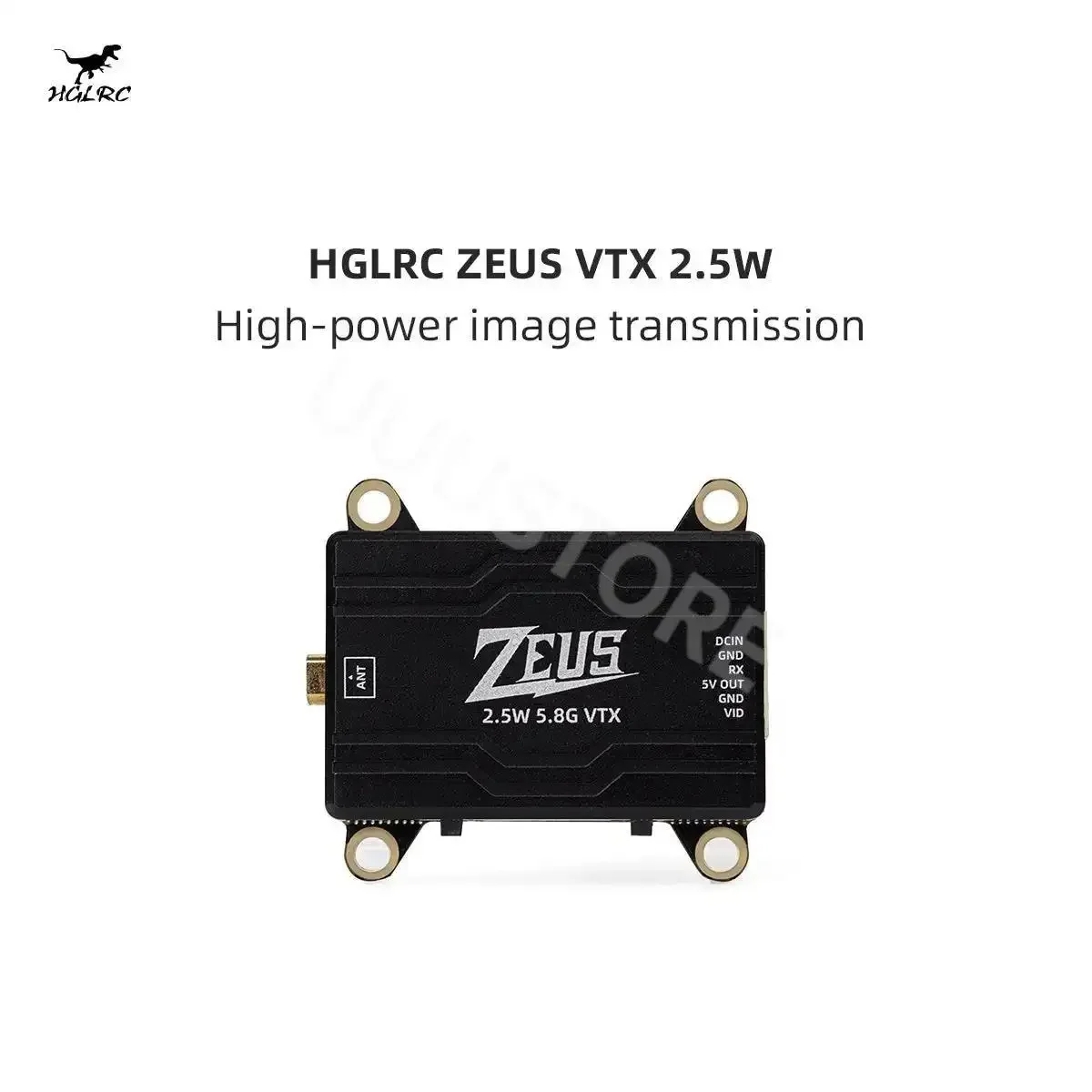 HGLRC ZEUS VTX 2.5W 5.8G 40CH 2500mW Adjustable Shell Heat Dissipation 2-6S LIPO 30X30mm for FPV Freestyle Long Range