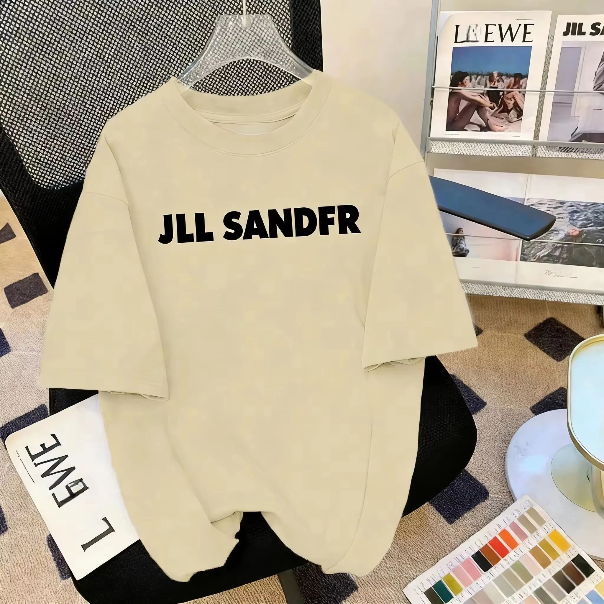 Weißes, schlichtes Outdoor-Freizeit-T-Shirt aus Baumwolle mit Grafikdruck für Männer und Frauen, Sommer-Streetwear – Detail 5