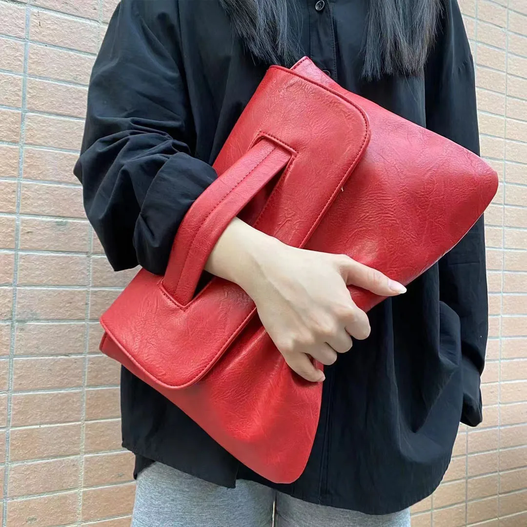 Cover Style Handbag, New High-Capacity Women's File Bag, Fashionable and Versatile Handbag, Personalized and Casual Large Handba
