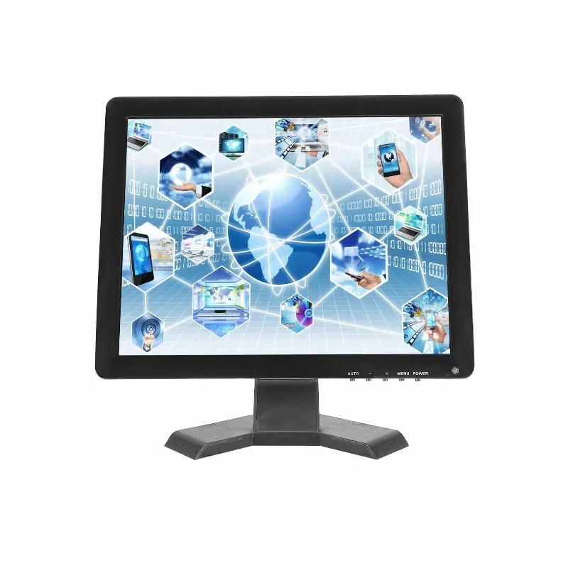 Display: HD Industrial Surveillance Display, HDMI Video Monitor, VGA Computer Display