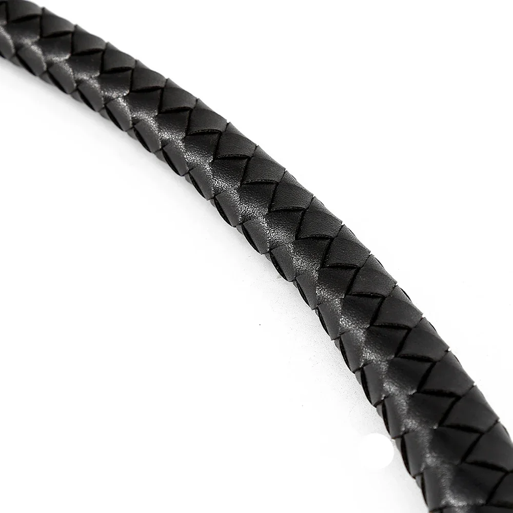 124CM PU Leather HorseWhip BULLWHIP Horse Riding Whip Spherical Tail End with Wrist Strap