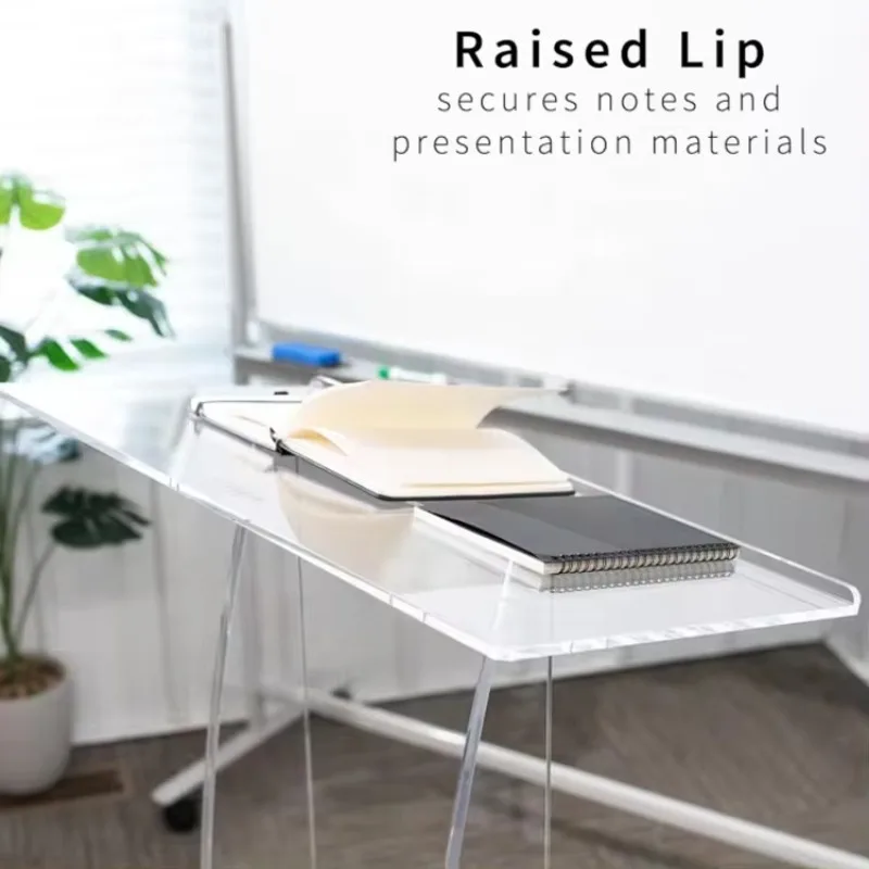 Smooth and transparent acrylic podium, Lucite demonstration podium with 27 inch reading surface platform, suitable for office