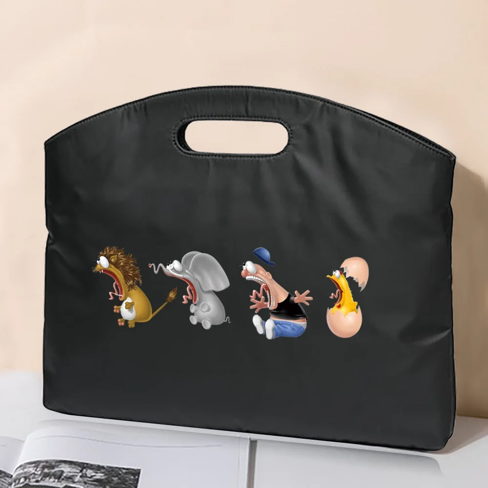 2022 mode Frauen Männer Laptop Aktentasche Tasche Dokumente Business Dokument Brieftasche Organizer A4 Datei Cartoon Druck Tote Handtasche