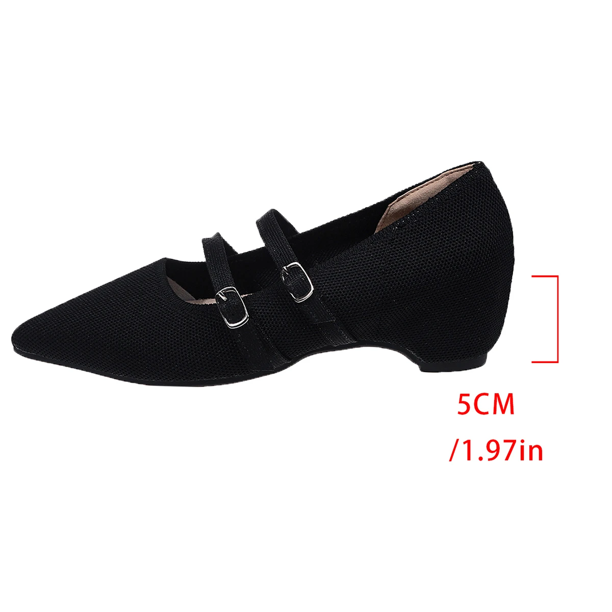 New Mary Jane Work Shoes Breathable Low Heel Buckle Soft Bottom Commute Office Upwork Women's Casual Dress Shoes