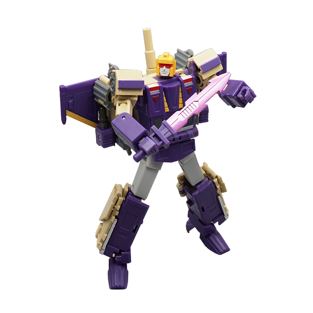

Трансформация мелкомасштабного MFT Mechanic MS-28 Trimorphing Warrior Blitzwing оригинальная модель механической фигурки