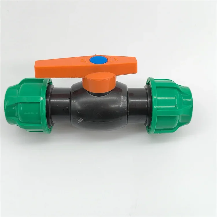 25mm Lotush Offer Free Samples High Quality Female Thread PP compression fittings Double Union Ball Valve