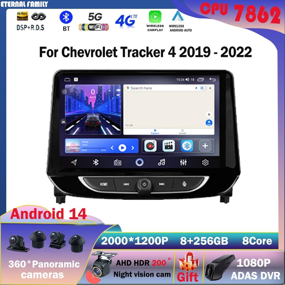 

Android 14 For Chevrolet Onix 2019 - 2022 Carplay Auto Car Multimedia Player Auto Radio No 2Din DVD 5G Wifi BT Screen QLED