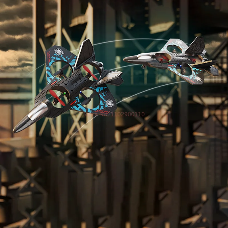 L0712 Samolot RC 2.4G Sterowany Zdalnie Samolot z Czujnikiem Grawitacyjnym Szybowiec z Oświetleniem Samoloty Myśliwce z Pianki EPP dla Chłopców Dzieci