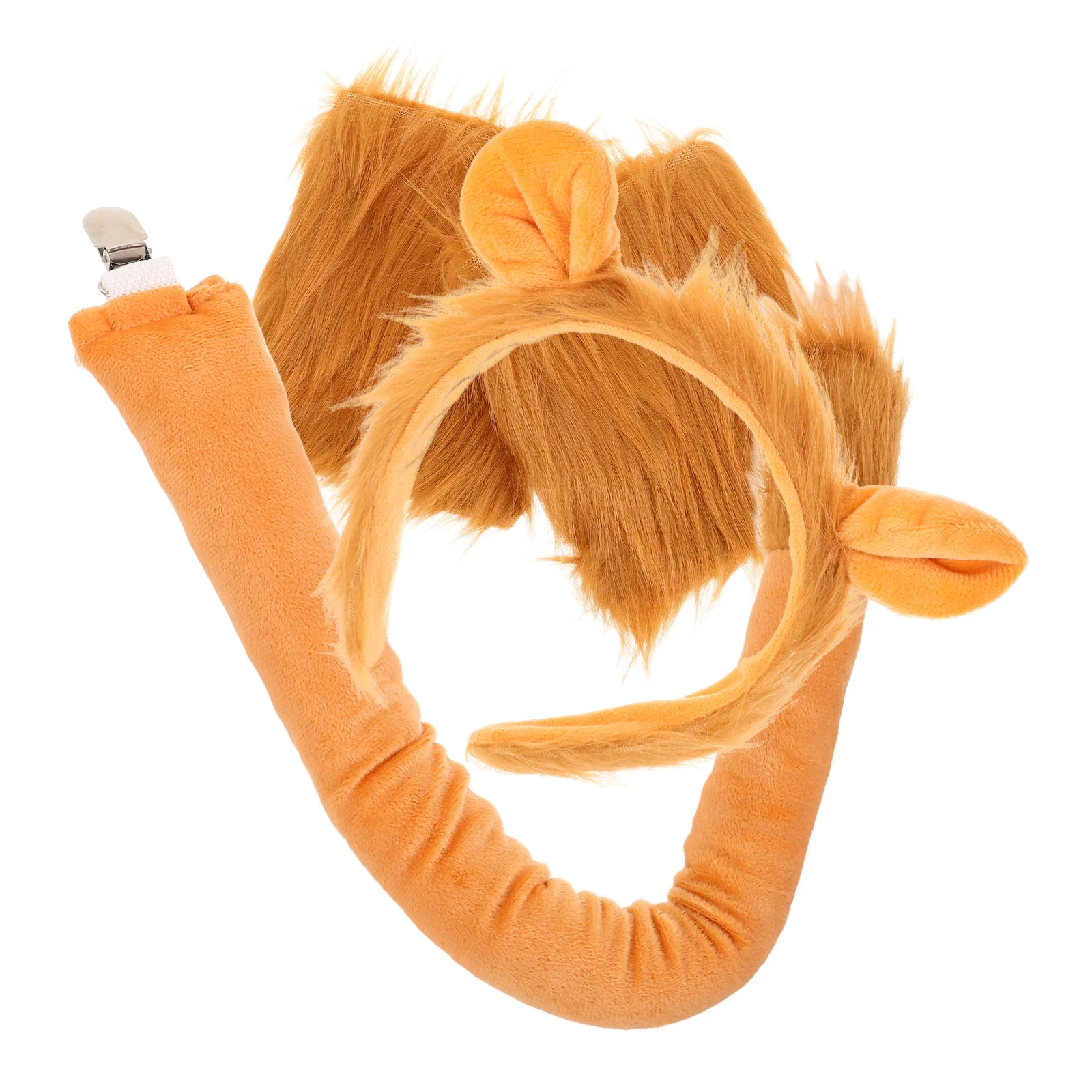 

Lion Ears Headband Furry Gloves Tail Set Adult Women Kids Animal Costumes Cosplay Accessories Easter Party Soft Lion Ear