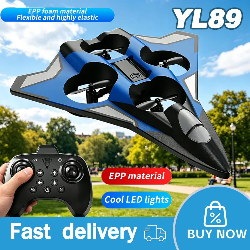 

YL89 Foam Aircraft Stunt Floating Intelligent Fixed Height 360° Rotate Fighter Toy with LED Lights Remote Control Drone Toy gift