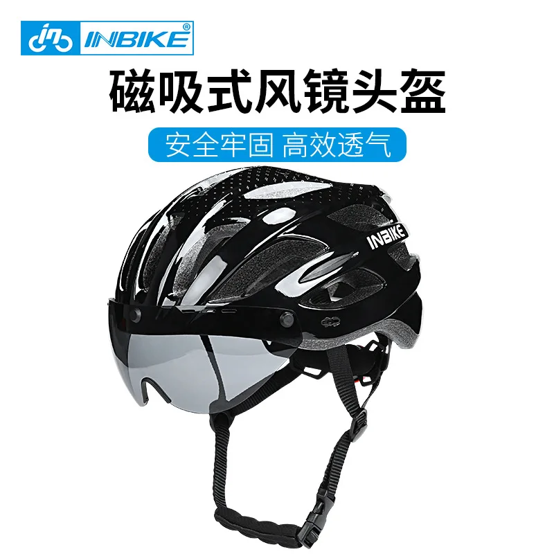 

Mountain Bike Helmet Motorcycling Helmet with Back Light Detachable Magnetic Visor UV Protective for Men Women MTB Helmets