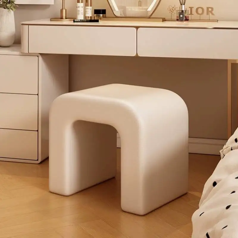 White Nordic Makeup Vanity Chair Upgrade Adult Cute Cream Makeup Vanity Chair Small Designer Silla Tocador Bedroom Furniture