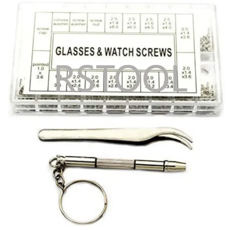Bộ 1000 Dây Thép Không Gỉ Ốc Vít Nhỏ Hạt Assortment Bộ Dụng Cụ Sửa Chữa Bộ Micro Ốc Vít Cho Điện Thoại Mắt Kính Đồng Hồ Kính Đồng Hồ