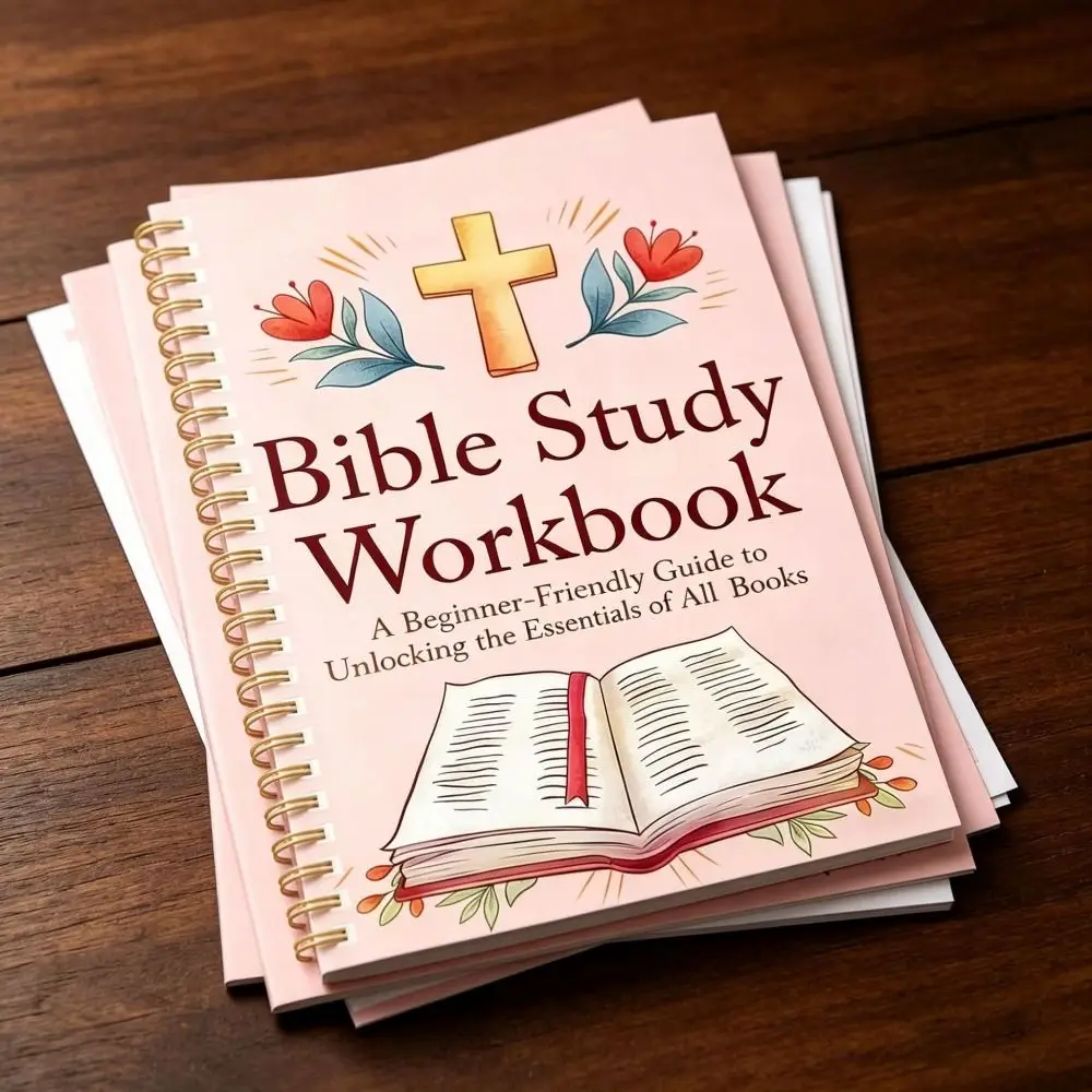 Spiral Binding Bible Study Workbook Study Sections Prayer Notes Notes Journal Portable Guided Pages Prayer Reflection Notebook