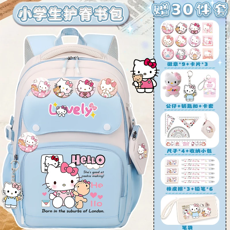 Hello Kitty Backpack 2025 New Model Cute Girls Backpack Luxury Large Capacity Lightweight Backpack Teenage School Bag