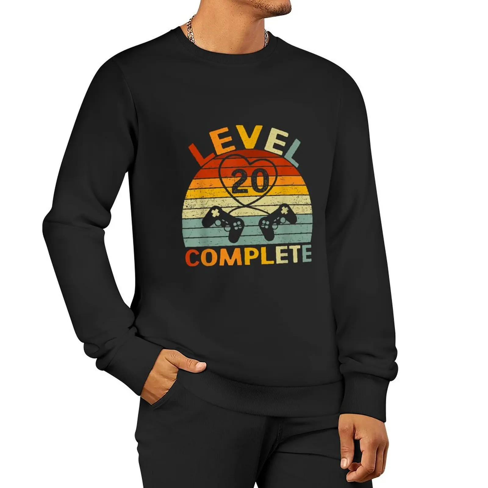 Level 20 Complete Gamers Couple 20th Wedding Anniversary Pullover Hoodie graphic t shirts men new sweatshirt