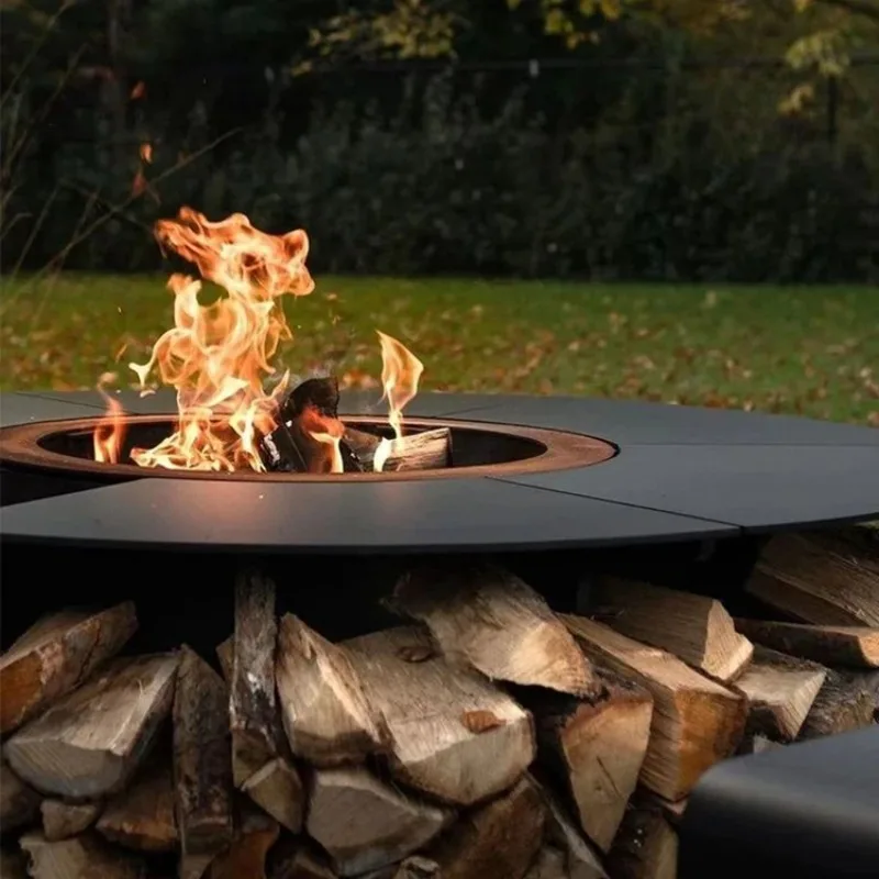 Airo Outdoor Garden Wood Fireplace Stove Thickness Steel   Cast Iron Burning Fireplace