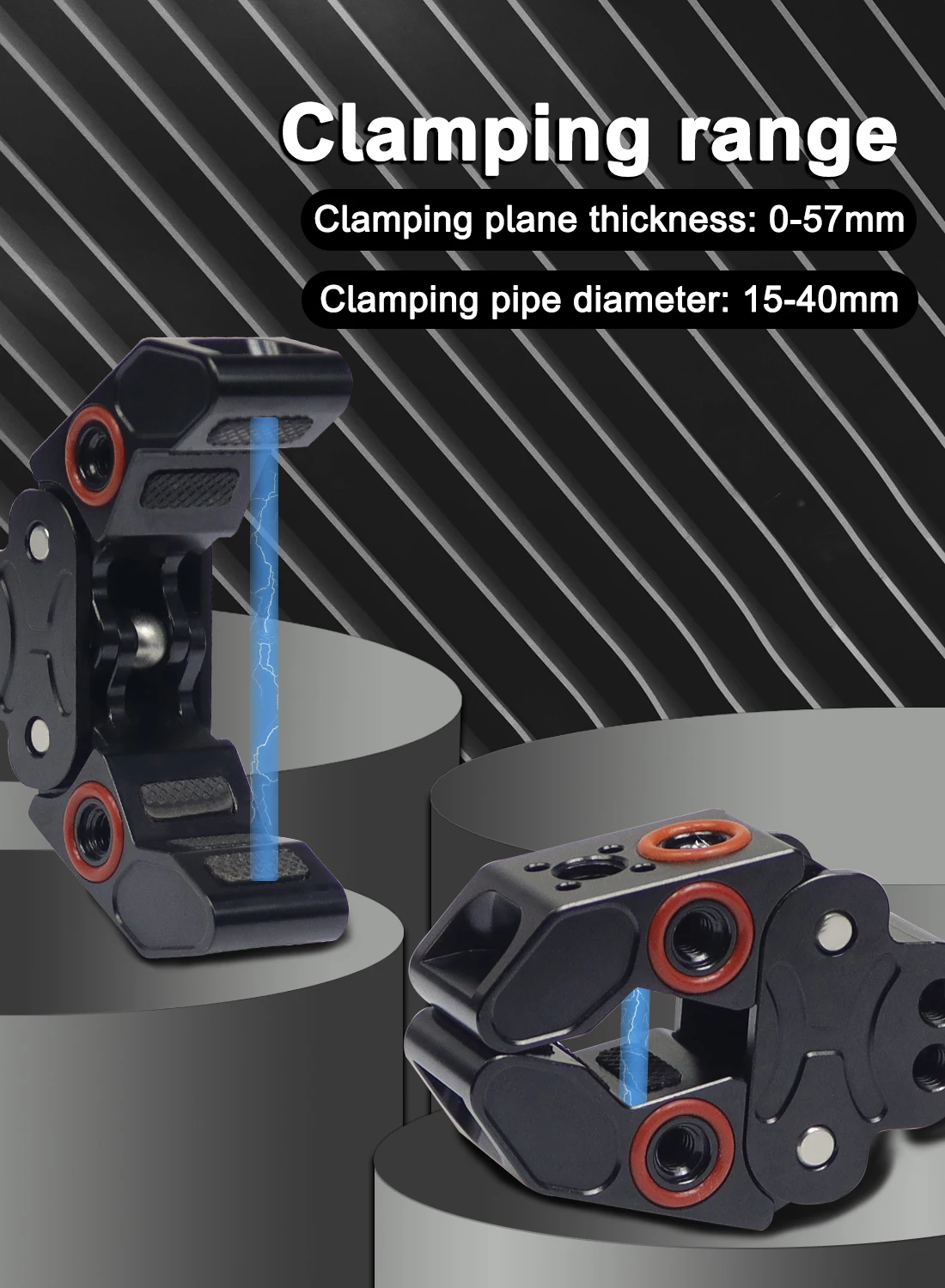 Super Crab Clamp Magie Arm Clip 1/4 3/8 ARRI Loch für Stativ Einbeinstativ Flash Halterung Monitor Arm Kamera Käfig Rig zange 15-40mm – Detail 7
