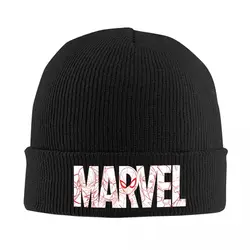 Marvel Logos Beanie Hats Knit Hat Outdoor Sport Elastic Men Women Unisex Caps Autumn Graphic Funny Bonnet Hats Gift Idea