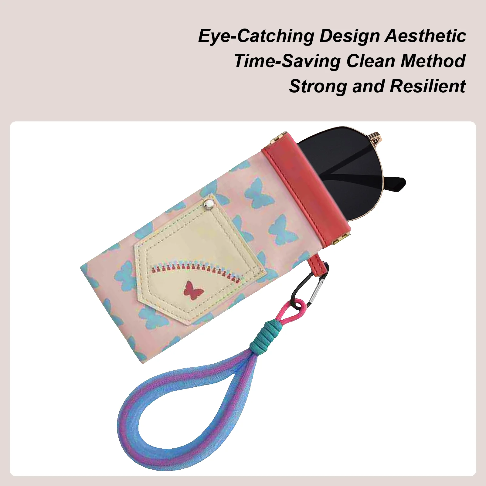 

Sunglass Bag Small Eyewear Storage Portable Eyewear Carrying Pouch Stylish Sunglass Organizer For Shopping Makeup Brushes Keys