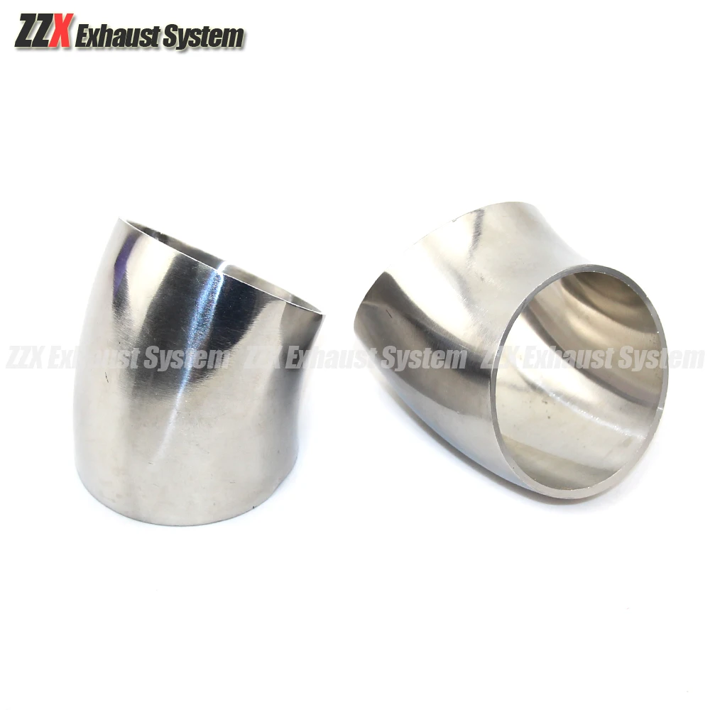 OD 54mm 57mm 60mm 63mm 70mm 76mm 85mm 89mm304 Stainless steel 45 degree elbow Flange for automobile exhaust pipe connection 1PC