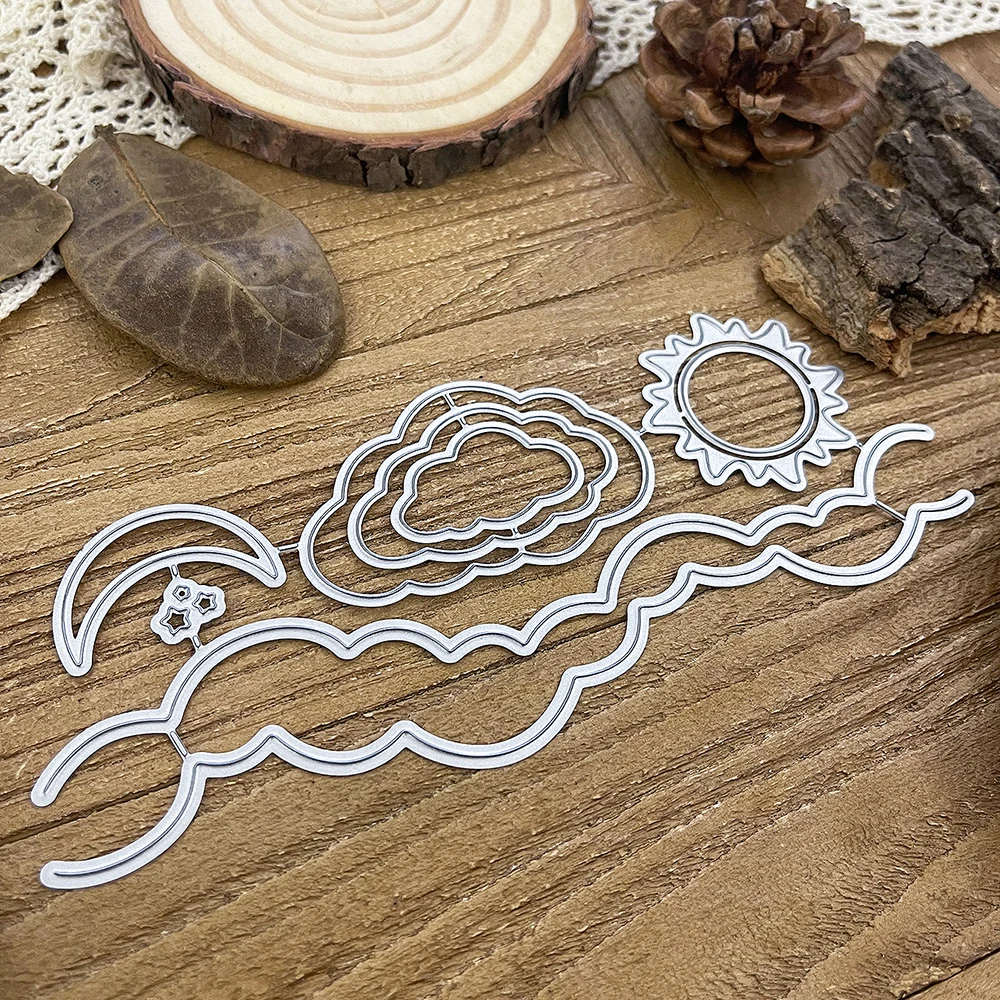 Mountain clouds the Sun Metal Cutting Dies Stencils for DIY Scrapbooking Decorative Embossing DIY Paper Cards